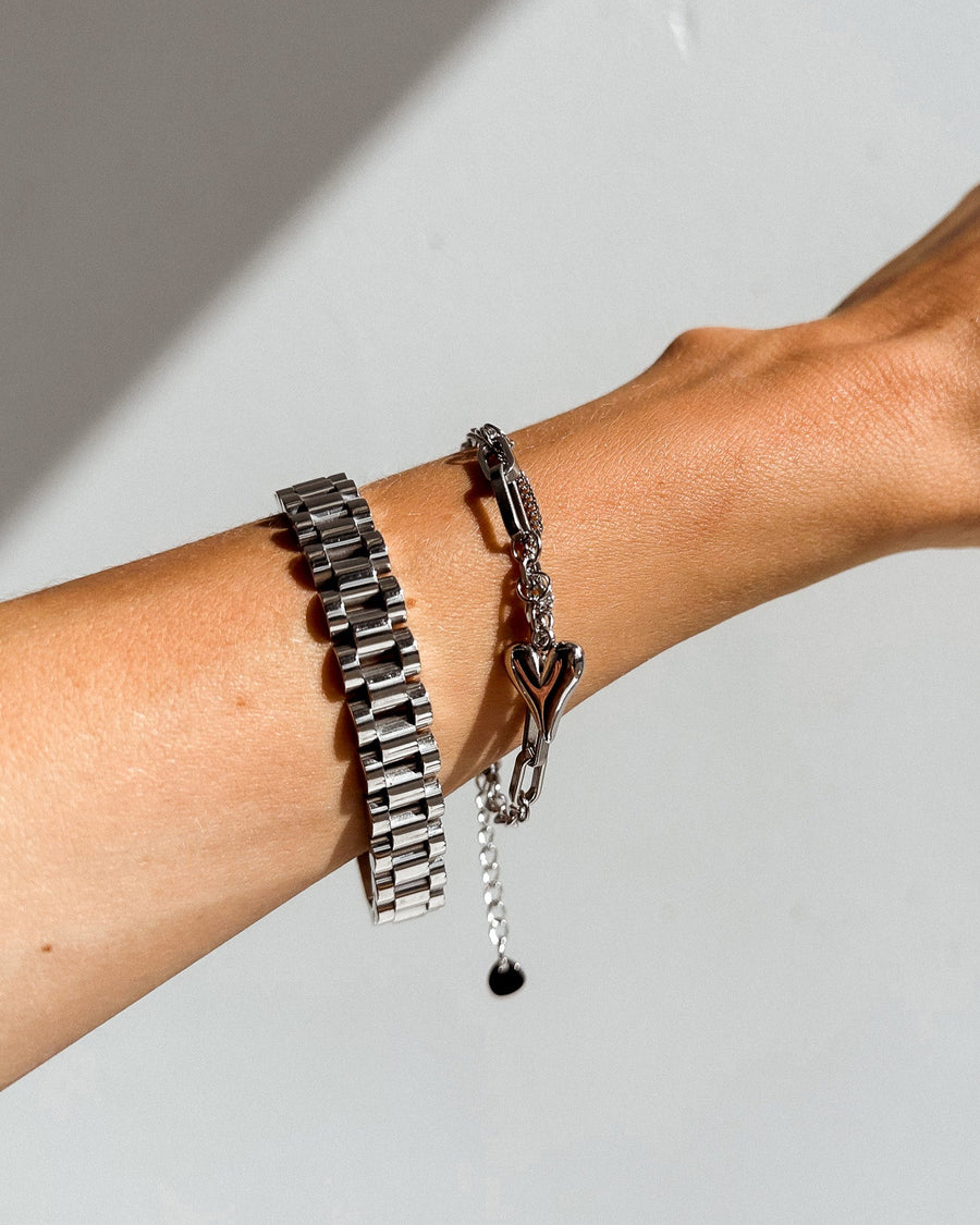 WATCH LINK CHAIN BRACELET SILVER - STUDIO JO STORE  