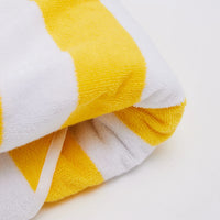 Thumbnail for Byron Baby Hooded Towel – Yellow & White Stripe | Organic Towel by Styld.