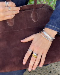 Thumbnail for Ember Wave Cuff Bracelet – Platinum Silver