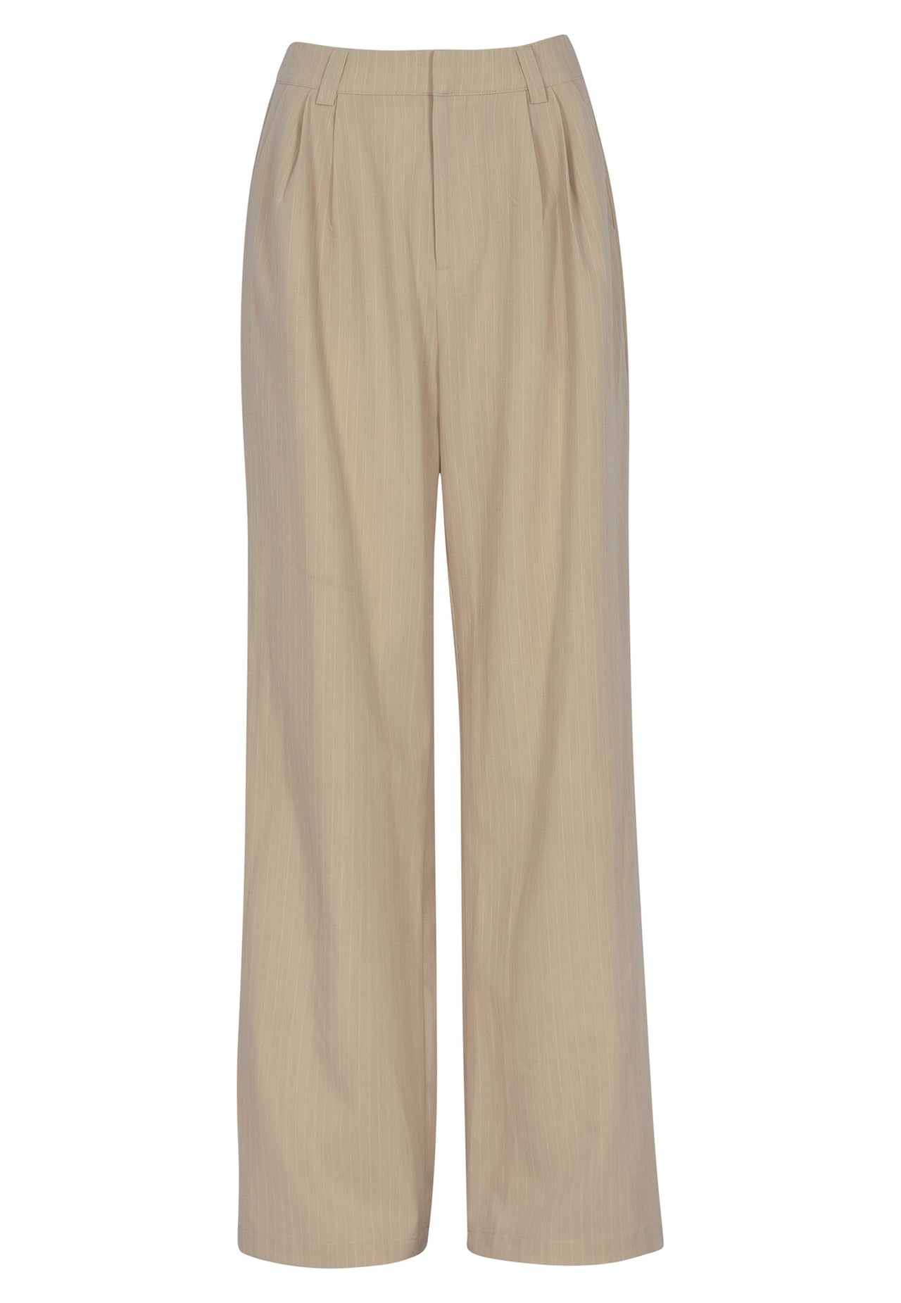 PIPPA RIDLEY - MALVO PANT BEIGE PIN STRIPE - STUDIO JO STORE  