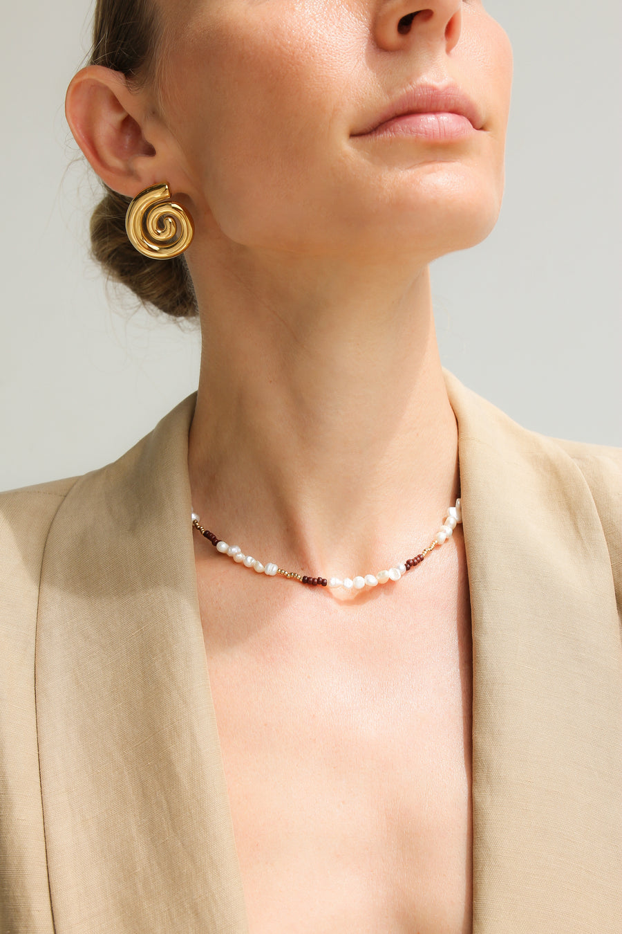 GOLD CONCH SHELL EARRINGS - STUDIO JO STORE  