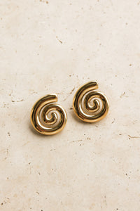 Thumbnail for GOLD CONCH SHELL EARRINGS - STUDIO JO STORE  