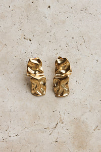 Thumbnail for GOLD TEXTURED STUD EARRINGS