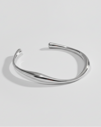 Thumbnail for Ember Wave Cuff Bracelet – Platinum Silver