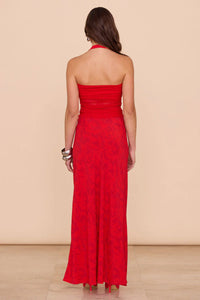 Thumbnail for SOVERE - EMBER BIAS-CUT MAXI SKIRT - CHILLI RED - STUDIO JO STORE  