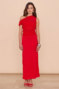 Thumbnail for SOVERE / THEA MESH DRESS - RED - STUDIO JO STORE  