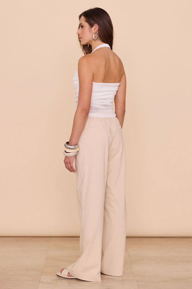 SOVERE / THEA MESH TOP - WHITE - STUDIO JO STORE  