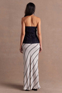 Thumbnail for SOVERE / ELEMENTAL SLIP SKIRT - ECRU / BLACK - STUDIO JO STORE  
