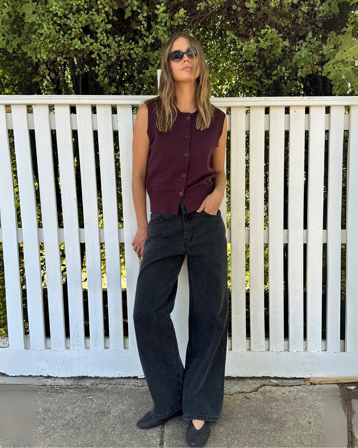 EVIE WIDE LEG JEAN FRESH WASHED BLACK - STUDIO JO STORE  
