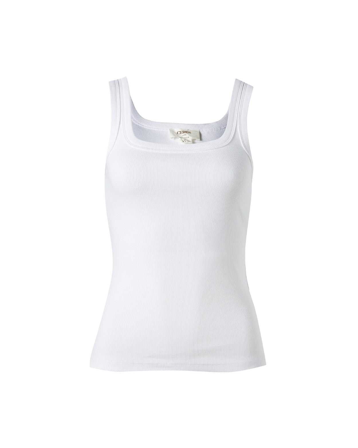 Ceres Life Zaeli Contour Rib Tank White