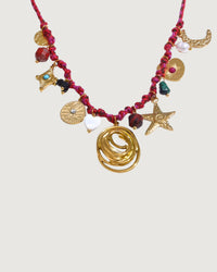 Thumbnail for HANDMADE BRAIDED ROPE NATURAL CHARM NECKLACE - STUDIO JO STORE  