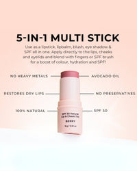 Thumbnail for AVOCADO ZINC - SPF 50 NATURAL LIP & CHEEK TINT NUDE - STUDIO JO STORE  