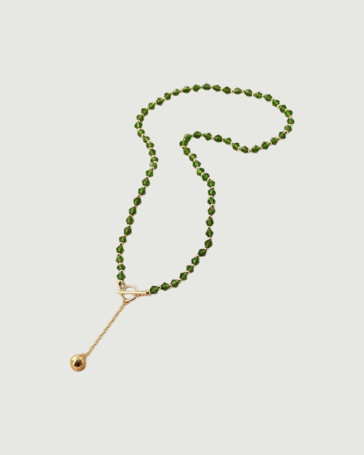 Natural Gem Necklace green - STUDIO JO STORE  