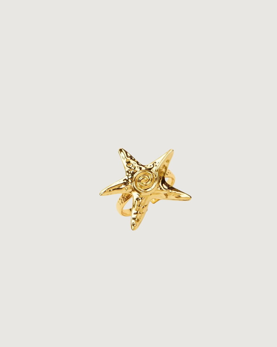 Large Starfish Ring Gold - STUDIO JO STORE  