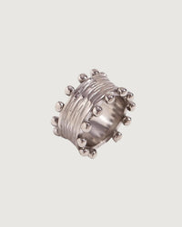 Thumbnail for IZAHA TEXTURED RING SILVER - STUDIO JO STORE  