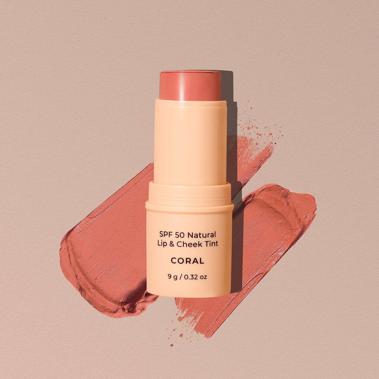 Avocado Zinc - Spf 50 Natural Lip & Cheek Tint: Coral