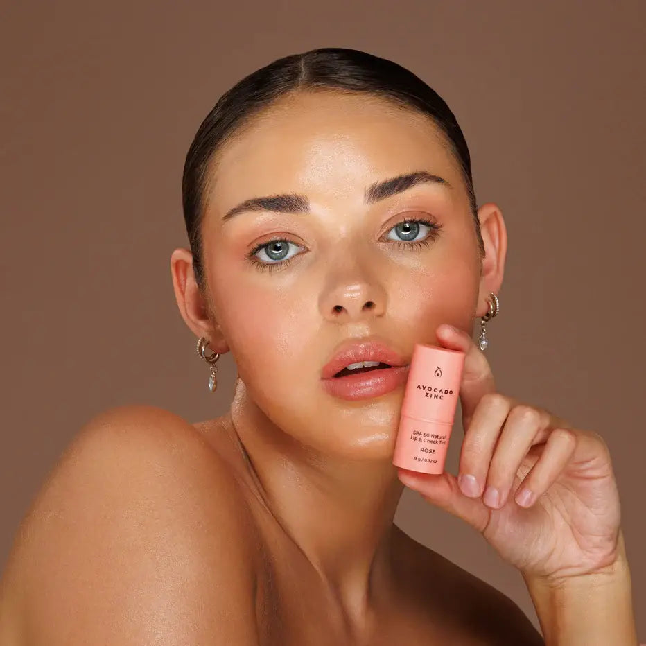 Avocado Zinc - Spf 50 Natural Lip & Cheek Tint: Rose