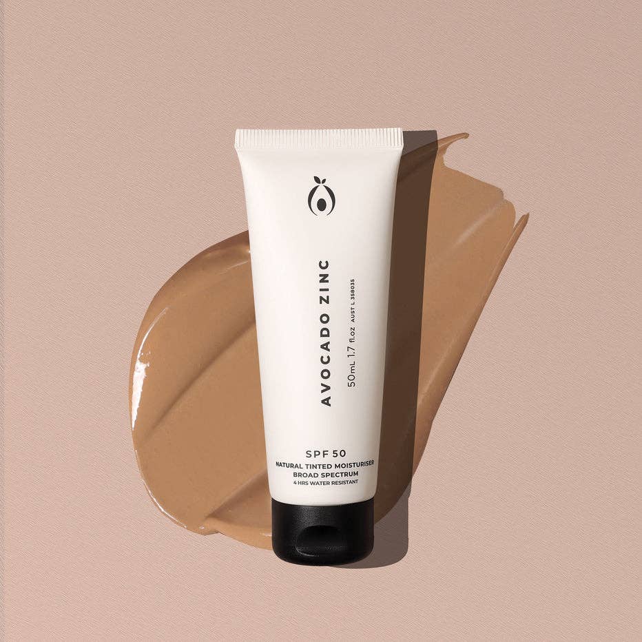 Avocado Zinc - Spf 50 Natural Tinted Moisturiser: Light