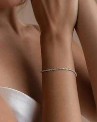 Thumbnail for FINE TENNIS BRACELET SILVER - STUDIO JO STORE  