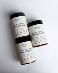 Thumbnail for Etre Health Pty Ltd Glow & Beauty Wild Marine Collagen supplement bottle with label and product info.