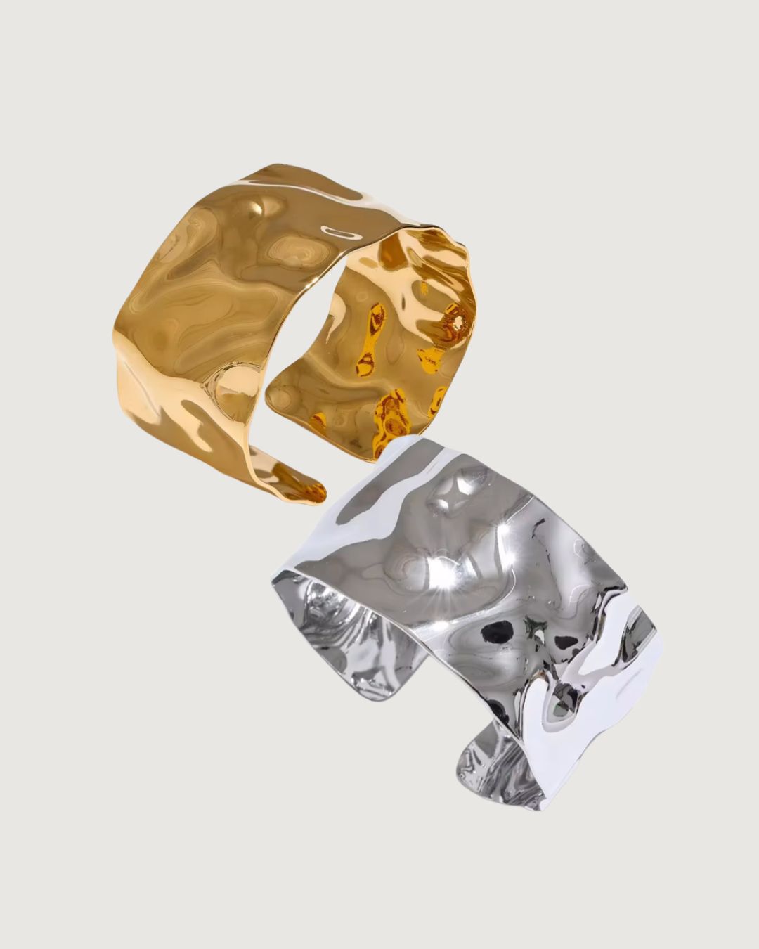 Molten Frequency Cuff Bracelet– 18k Gold or Silver