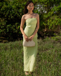 Thumbnail for KAIA MAXI SKIRT FOREST GREEN - STUDIO JO STORE  