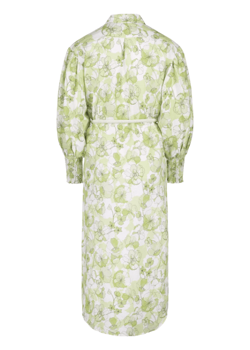 OLI & KUBO - SAMIRA SHIRT DRESS NEON GREEN FLORAL - STUDIO JO STORE  