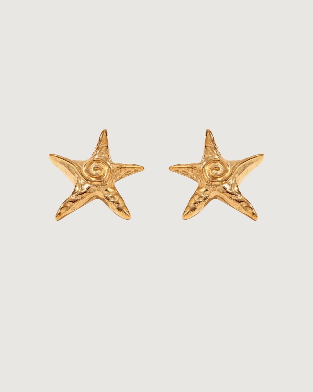 Starfish stud earrings in 18k gold PVD finish, stylish jewelry designed by STUDIO JO STORE