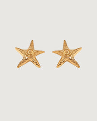 Thumbnail for Starfish stud earrings in 18k gold PVD finish, stylish jewelry designed by STUDIO JO STORE