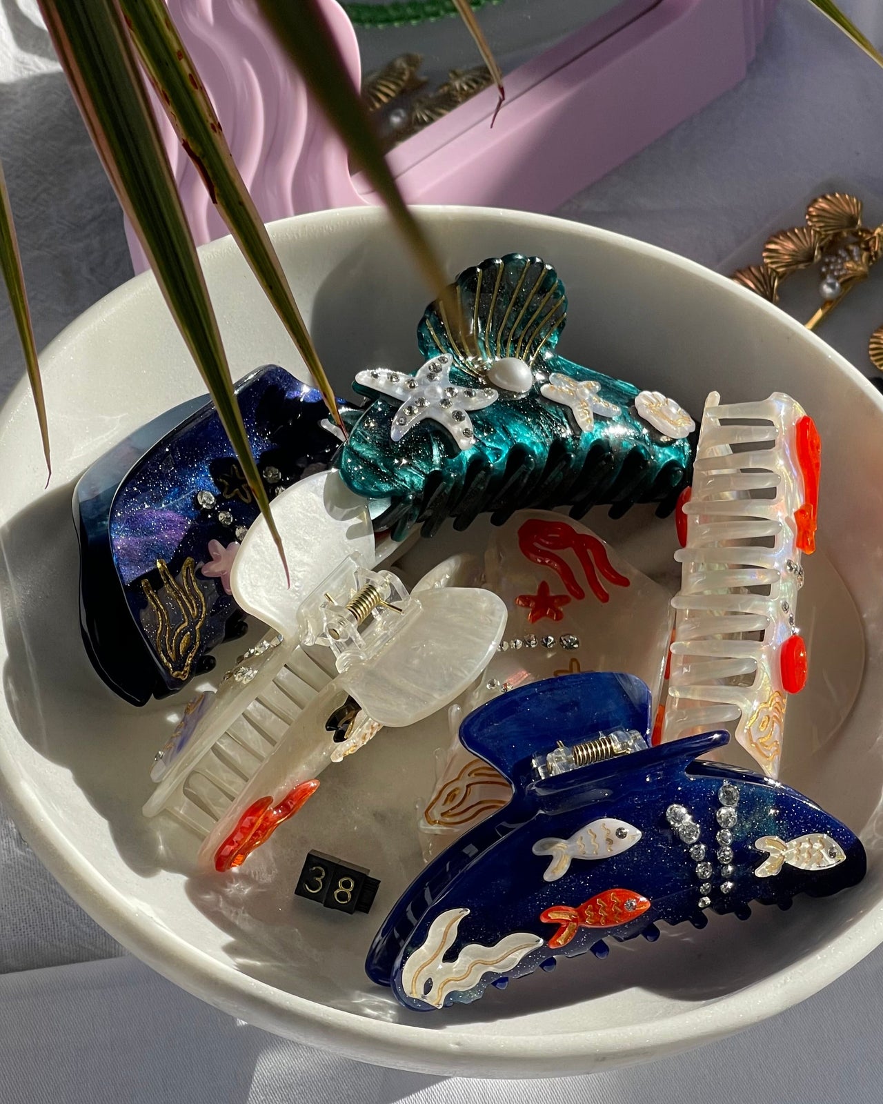 OCEAN INSPIRED ACETATE HAIR CLIPS - STUDIO JO STORE  