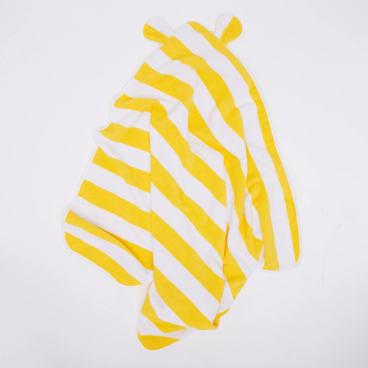 Byron BaBy Hooded Towel – Yellow & White Stripe | Organic Towel by Styld.