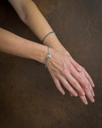 Thumbnail for BARLEY TEXTURED CUFF BRACELET SILVER - STUDIO JO STORE  