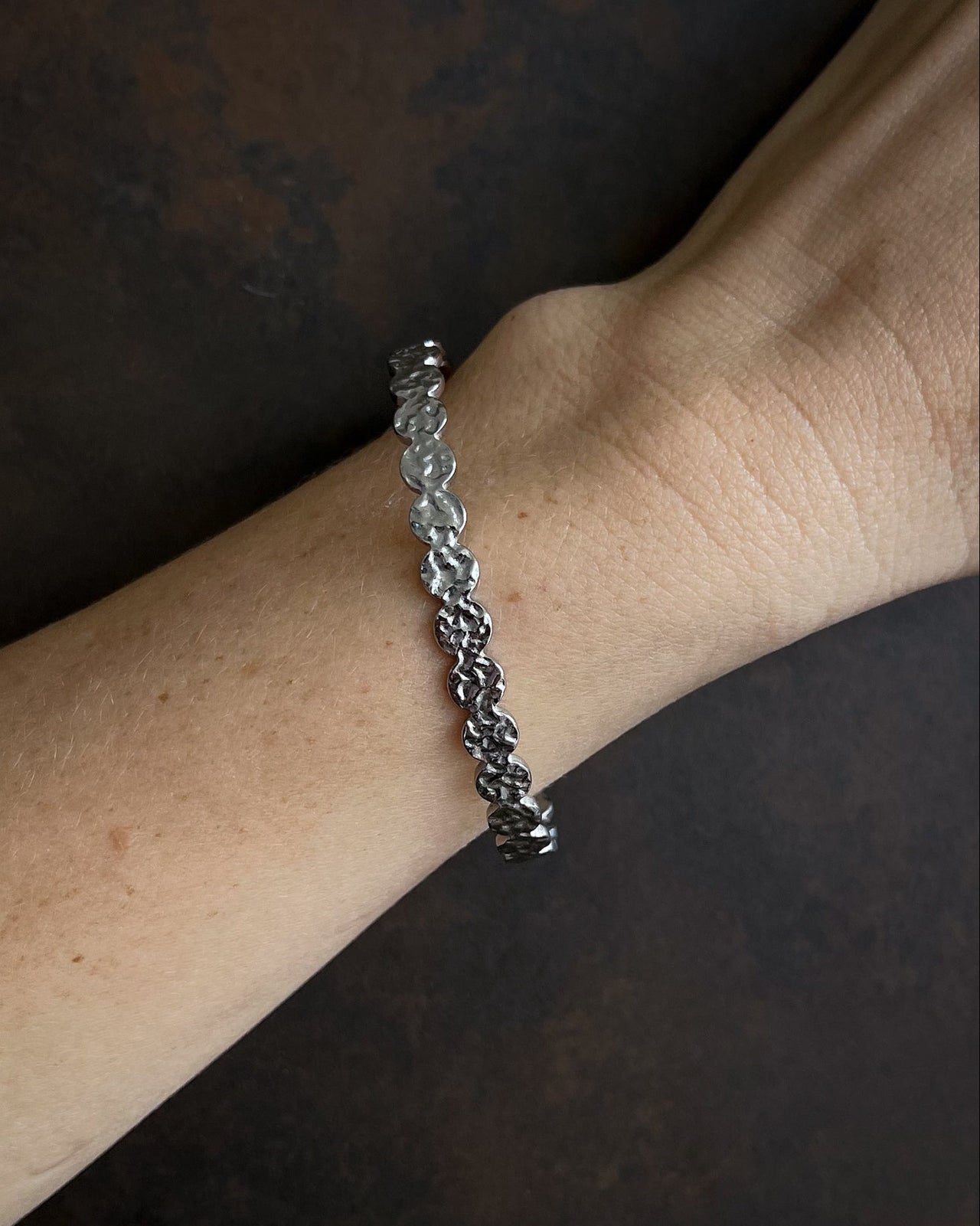BARLEY TEXTURED CUFF BRACELET SILVER - STUDIO JO STORE  