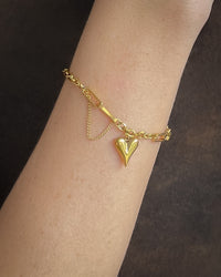 Thumbnail for CUPID HEART CHAIN BRACELET 18K GOLD - STUDIO JO STORE  