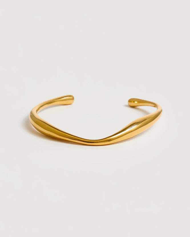 Ember Wave Cuff Bracelet – 18K Gold - STUDIO JO STORE  