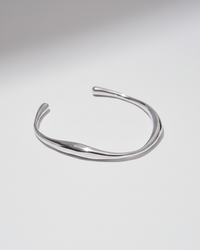 Thumbnail for Ember Wave Cuff Bracelet – Platinum Silver