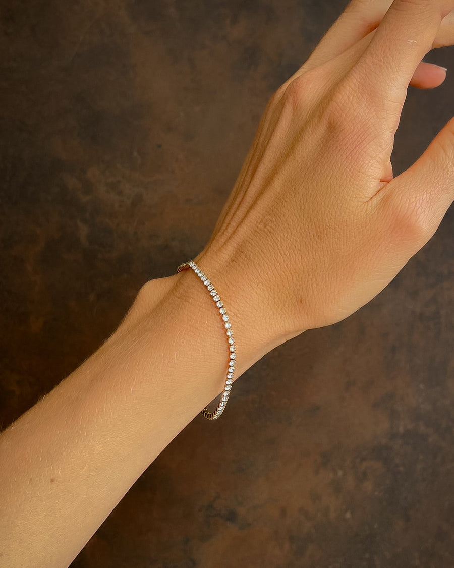 FINE TENNIS BRACELET 18K GOLD - STUDIO JO STORE  