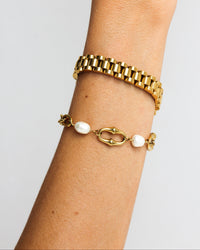 Thumbnail for FRESHWATER PEARL CHUNKY CHIAN BRACELET 18K GOLD PVD - STUDIO JO STORE  