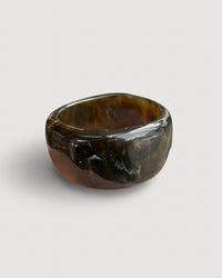 Thumbnail for Olive Drift Resin Bangle bracelet by Tegan Rae Jewellery featuring earth marble design and smooth resin finish.