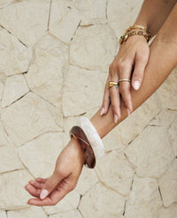 Thumbnail for Soléa Resin Bangle – Milky White - STUDIO JO STORE  