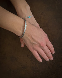 Thumbnail for SQUARE DIAMOND PENDANT BRACELET PLATINUM SILVER - STUDIO JO STORE  