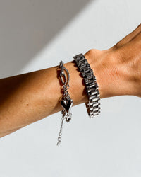 Thumbnail for Silver watch link chain bracelet by Tegan Rae Jewellery with sleek, interconnected links for a stylish accessory.