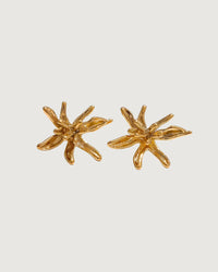 Thumbnail for Flower Burst earrings by TEGAN RAE JEWELLERY in 18k gold, featuring intricate flower-shaped design and elegant craftsmanship.