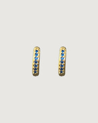 Thumbnail for HUGGIE HOOPS BLUE ZIRCONIA - STUDIO JO STORE  