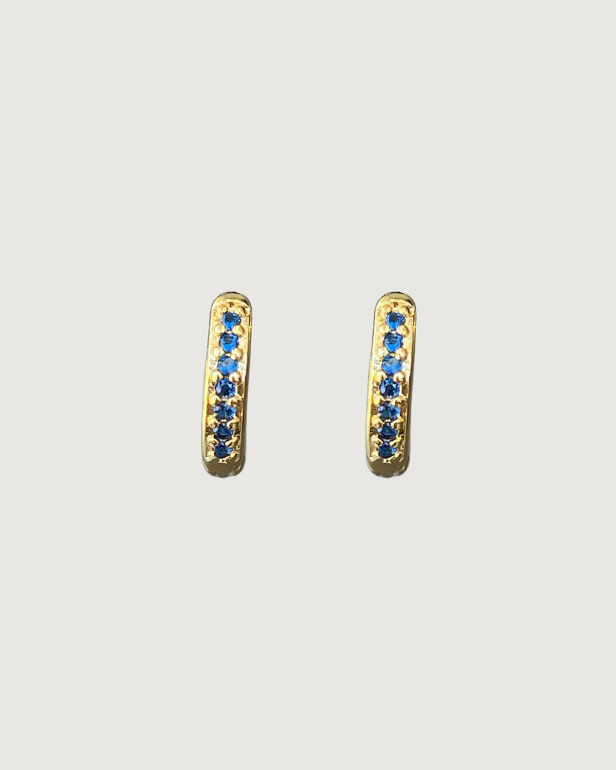 HUGGIE HOOPS BLUE ZIRCONIA - STUDIO JO STORE  