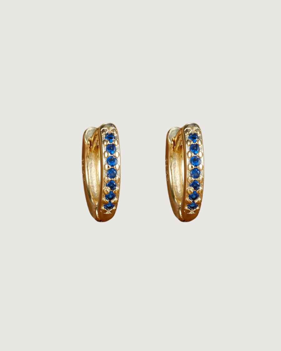 HUGGIE HOOPS BLUE ZIRCONIA - STUDIO JO STORE  