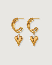 Thumbnail for CUPID HEART EARRINGS GOLD - STUDIO JO STORE  