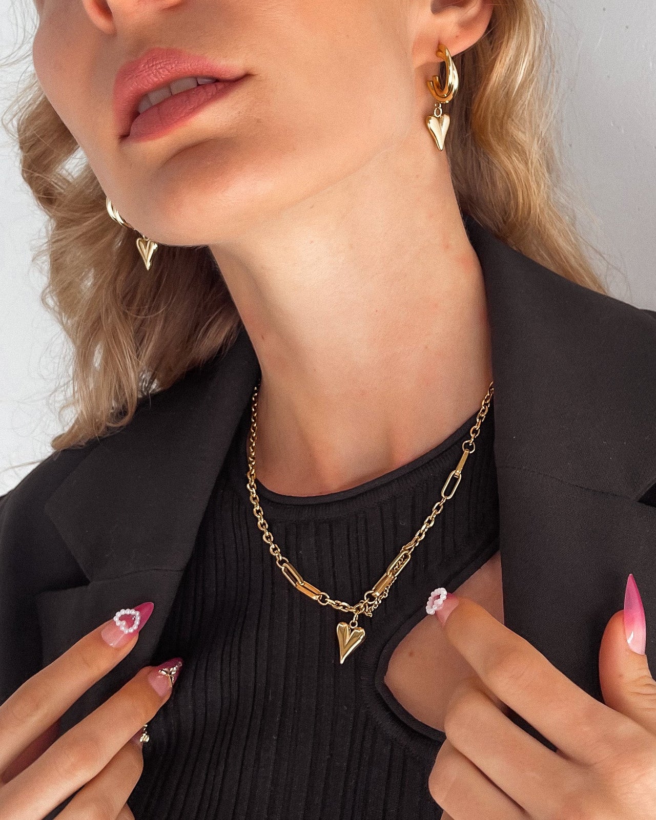 CUPID HEART EARRINGS GOLD - STUDIO JO STORE  