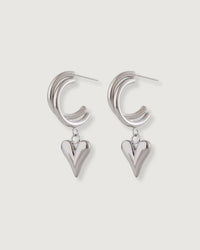 Thumbnail for CUPID HEART EARRINGS SILVER - STUDIO JO STORE  