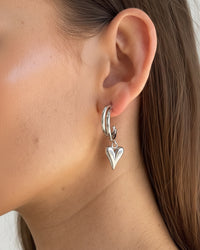 Thumbnail for CUPID HEART EARRINGS SILVER - STUDIO JO STORE  